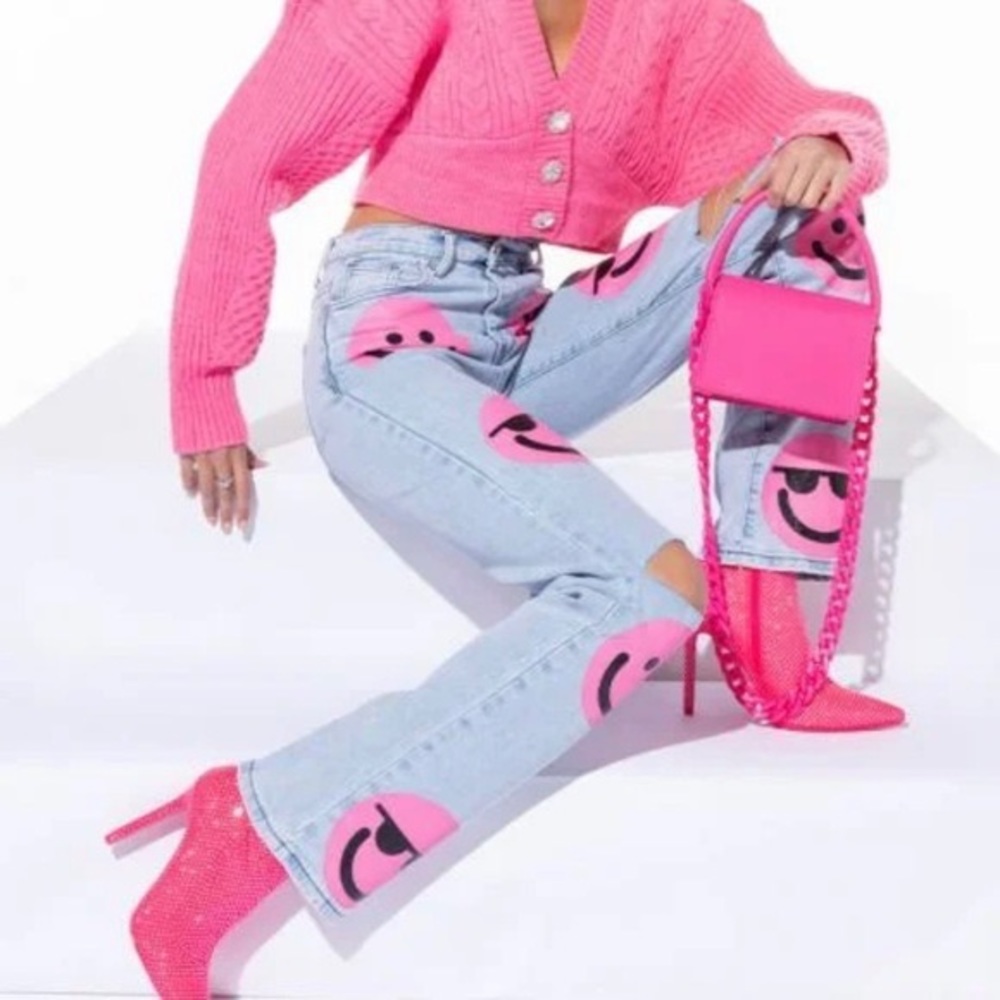 AKIRA smiley face jeans